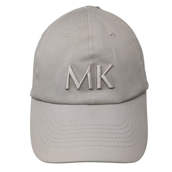 Michael Kors Fitted Baseball Cap Beige One Size Embroidered Vented Holes 6 Panel - Picture 1 of 9